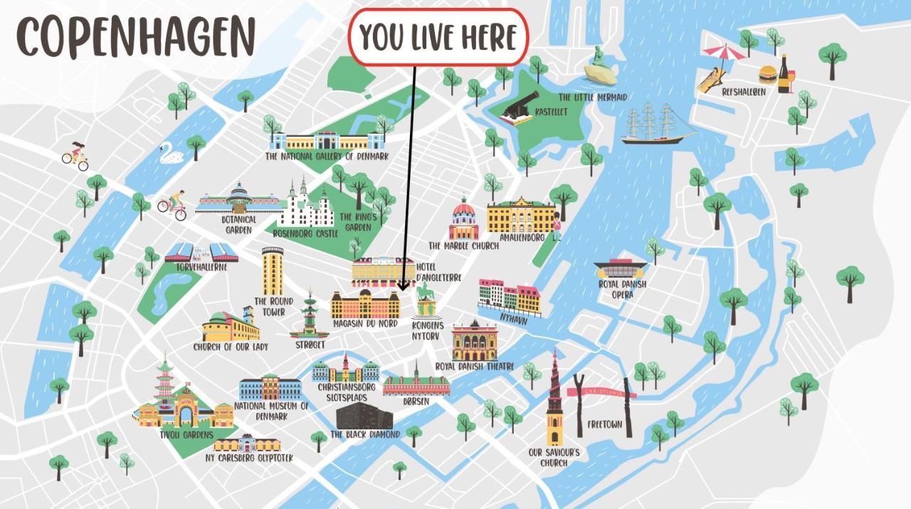 Super Central 2Br Apartment In Old Town København Eksteriør billede